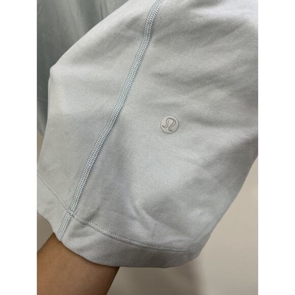 Lululemon Crewneck T-Shirt 12 Workout Pilates Basic Gym Minimalist Stretch Blue - Picture 5 of 13